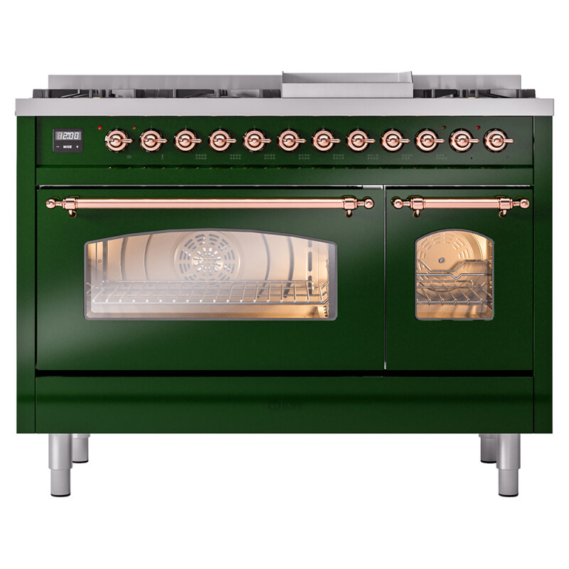 Nostalgie II 48 inch Dual Fuel Range with 5.02 cu. ft. Total Double Oven Capacity UP48FNMPEGPLP