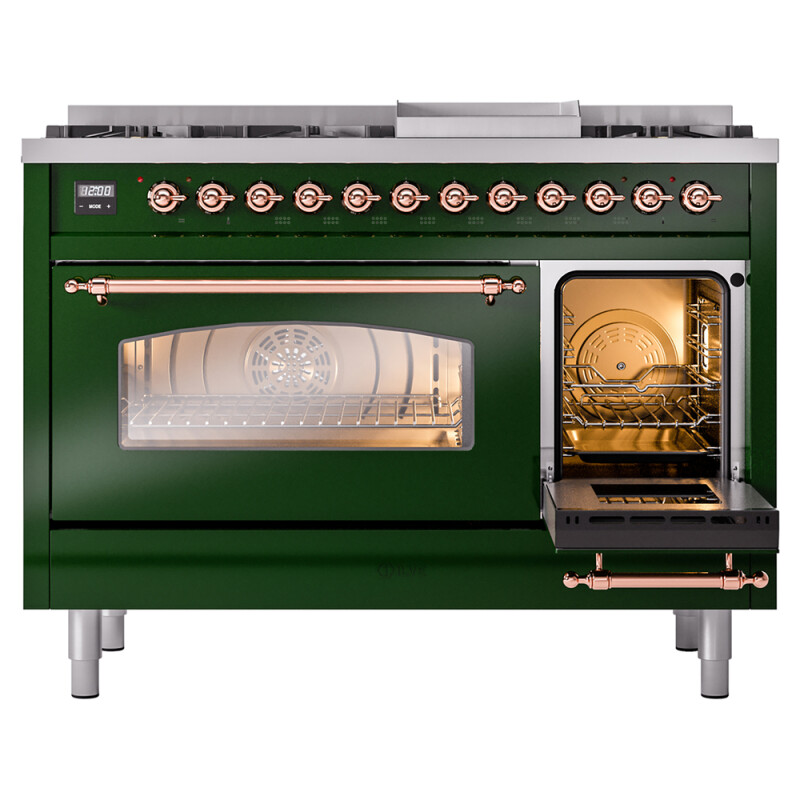 Nostalgie II 48 inch Dual Fuel Range with 5.02 cu. ft. Total Double Oven Capacity UP48FNMPEGPLP