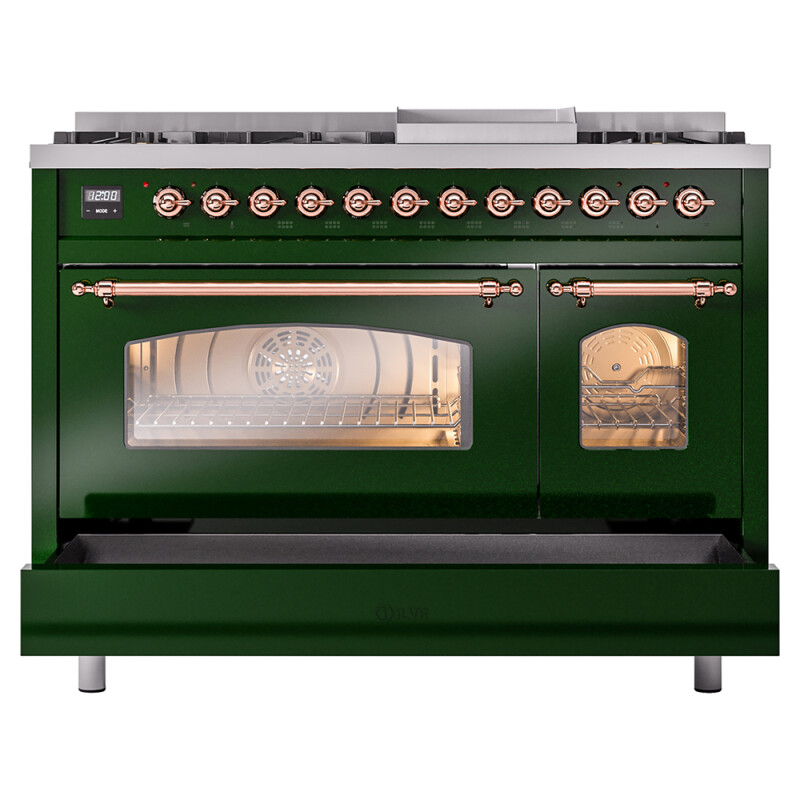 Nostalgie II 48 inch Dual Fuel Range with 5.02 cu. ft. Total Double Oven Capacity UP48FNMPEGPLP