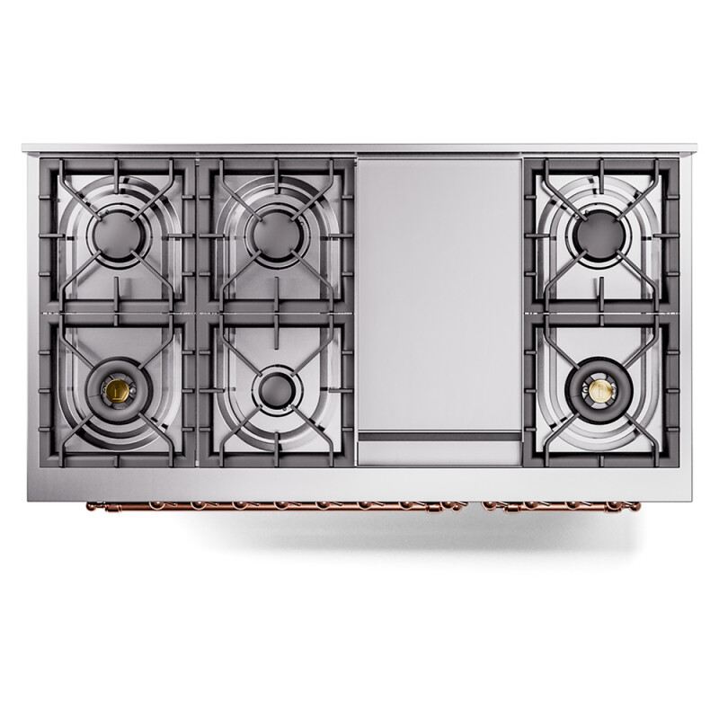 Nostalgie II 48 inch Dual Fuel Range with 5.02 cu. ft. Total Double Oven Capacity UP48FNMPEGPLP
