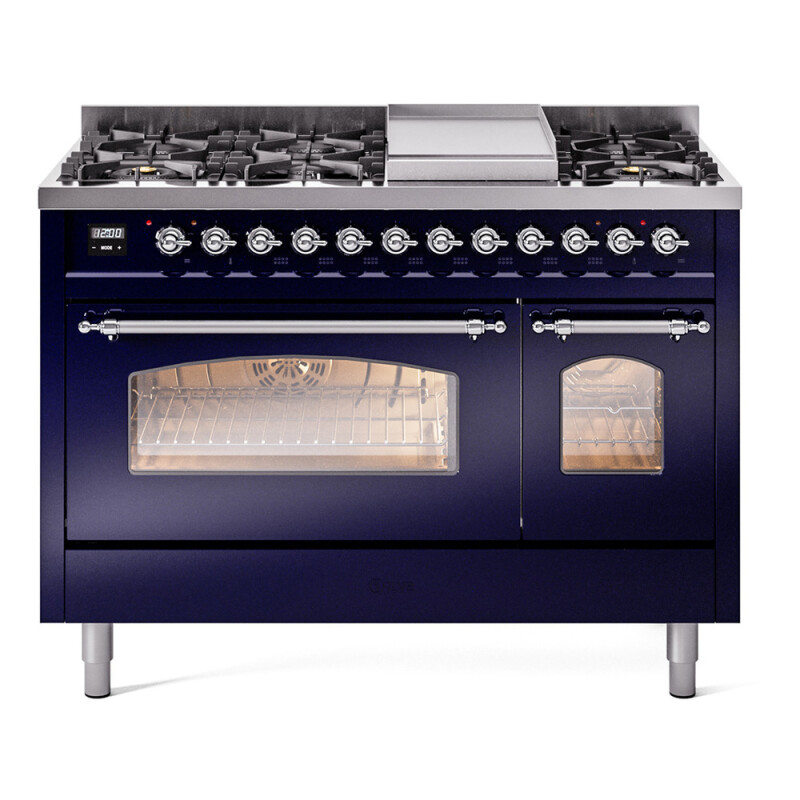 Nostalgie II 48 inch Dual Fuel Range with 5.02 cu. ft. Total Double Oven Capacity UP48FNMPMBCLP
