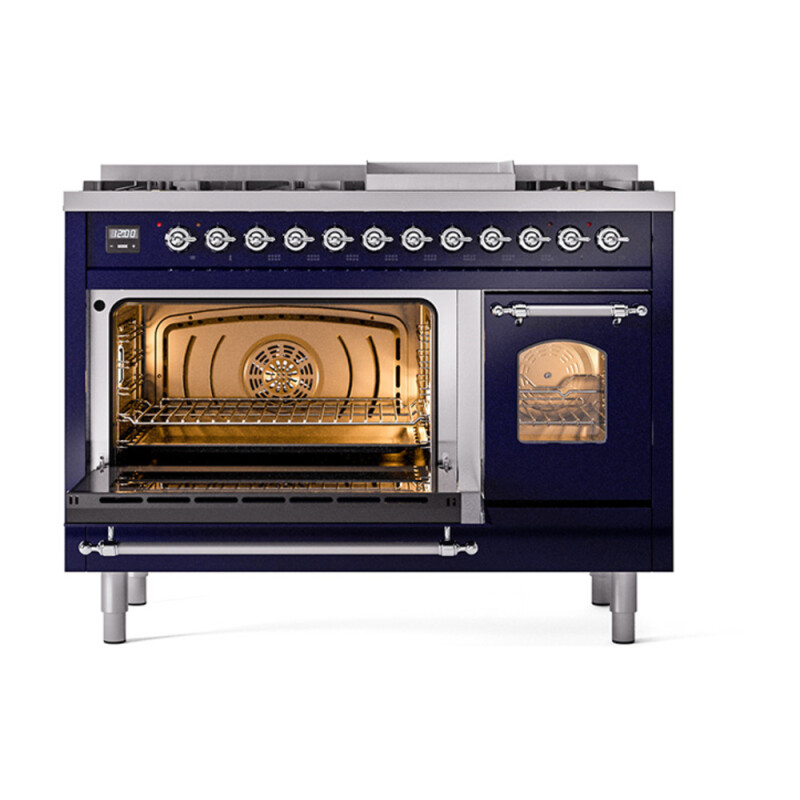 Nostalgie II 48 inch Dual Fuel Range with 5.02 cu. ft. Total Double Oven Capacity UP48FNMPMBCLP