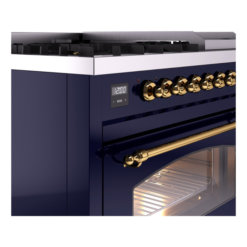 Nostalgie II 48 inch Dual Fuel Range with 5.02 cu. ft. Total Double Oven Capacity UP48FNMPMBGLP