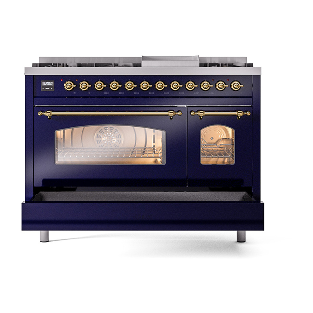 Nostalgie II 48 inch Dual Fuel Range with 5.02 cu. ft. Total Double Oven Capacity UP48FNMPMBG