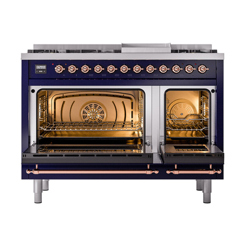 Nostalgie II 48 inch Dual Fuel Range with 5.02 cu. ft. Total Double Oven Capacity UP48FNMPMBPLP
