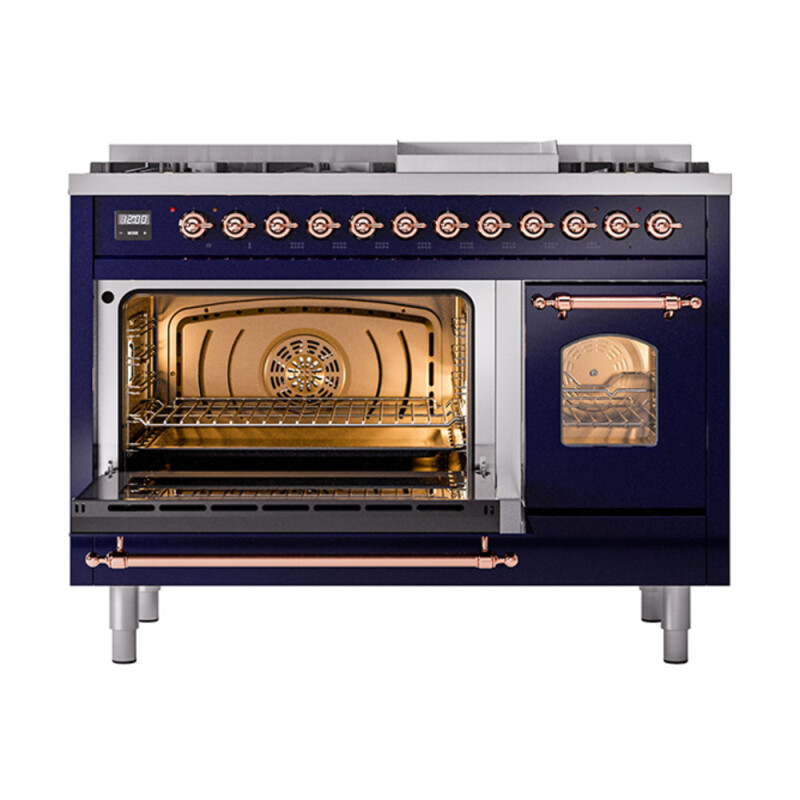 Nostalgie II 48 inch Dual Fuel Range with 5.02 cu. ft. Total Double Oven Capacity UP48FNMPMBPLP