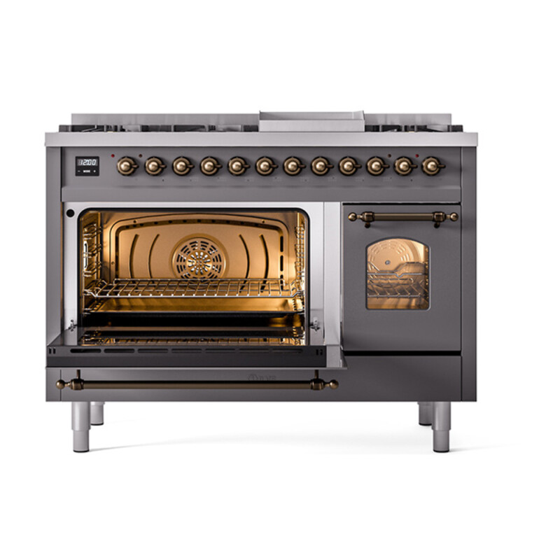 Nostalgie II 48 inch Dual Fuel Range with 5.02 cu. ft. Total Double Oven Capacity UP48FNMPMGB