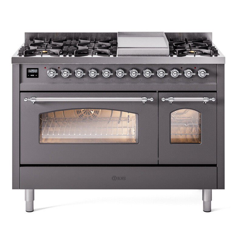 Nostalgie II 48 inch Dual Fuel Range with 5.02 cu. ft. Total Double Oven Capacity UP48FNMPMGC