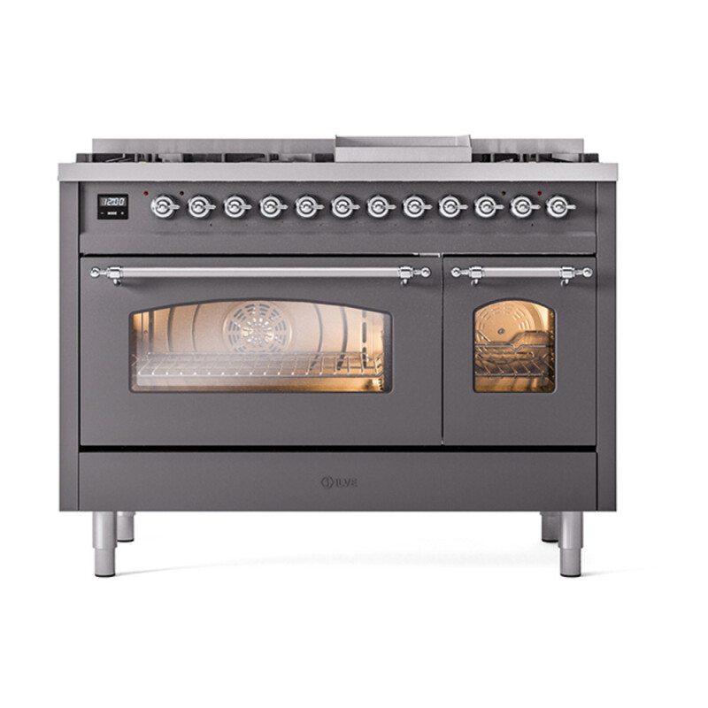 Nostalgie II 48 inch Dual Fuel Range with 5.02 cu. ft. Total Double Oven Capacity UP48FNMPMGC