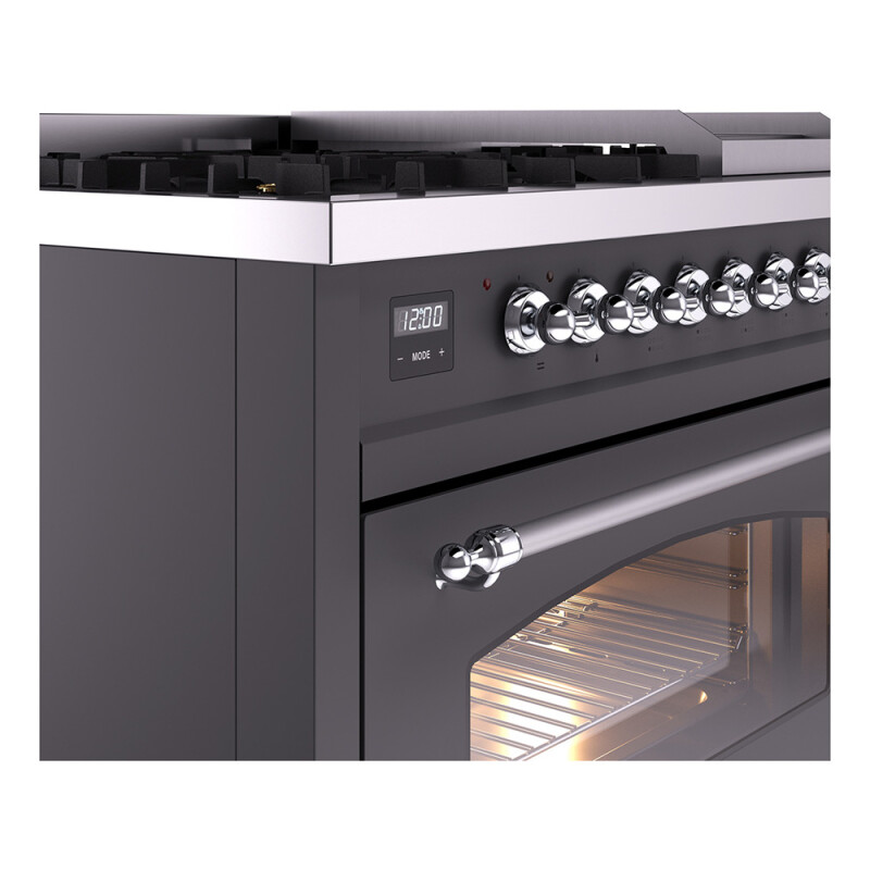 Nostalgie II 48 inch Dual Fuel Range with 5.02 cu. ft. Total Double Oven Capacity UP48FNMPMGC