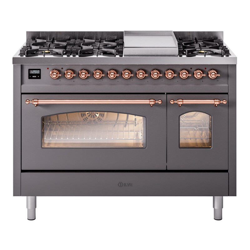 Nostalgie II 48 inch Dual Fuel Range with 5.02 cu. ft. Total Double Oven Capacity UP48FNMPMGP