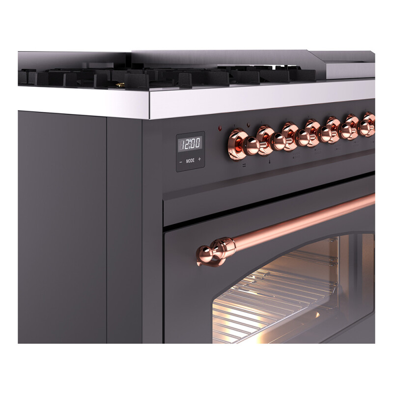 Nostalgie II 48 inch Dual Fuel Range with 5.02 cu. ft. Total Double Oven Capacity UP48FNMPMGP