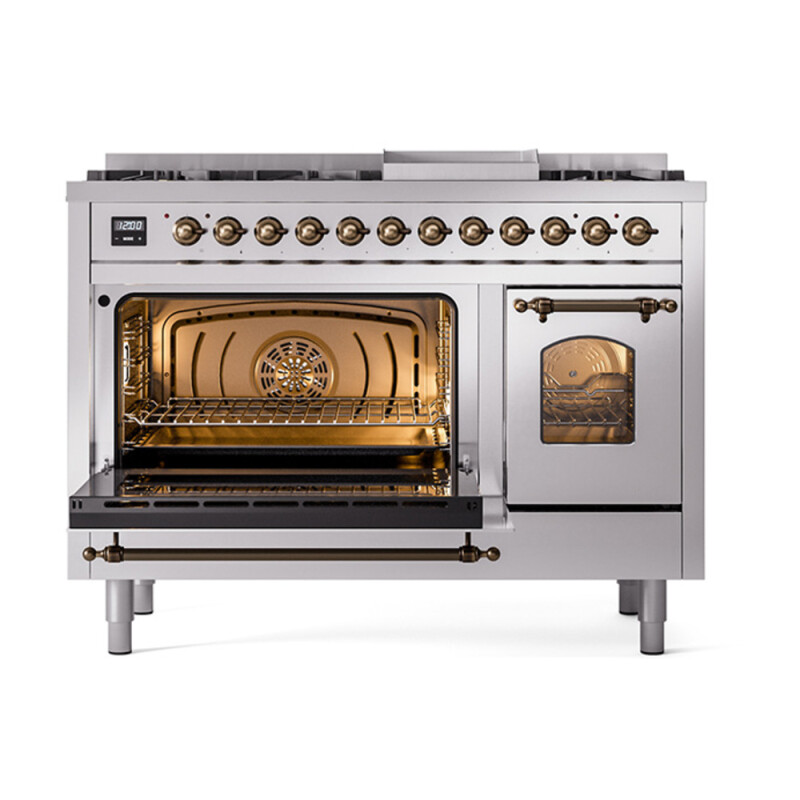 Nostalgie II 48 inch Dual Fuel Range with 5.02 cu. ft. Total Double Oven Capacity UP48FNMPSSBLP