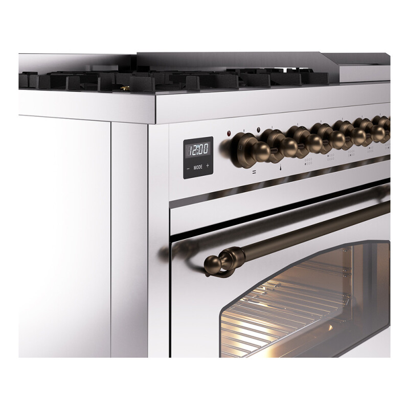 Nostalgie II 48 inch Dual Fuel Range with 5.02 cu. ft. Total Double Oven Capacity UP48FNMPSSBLP