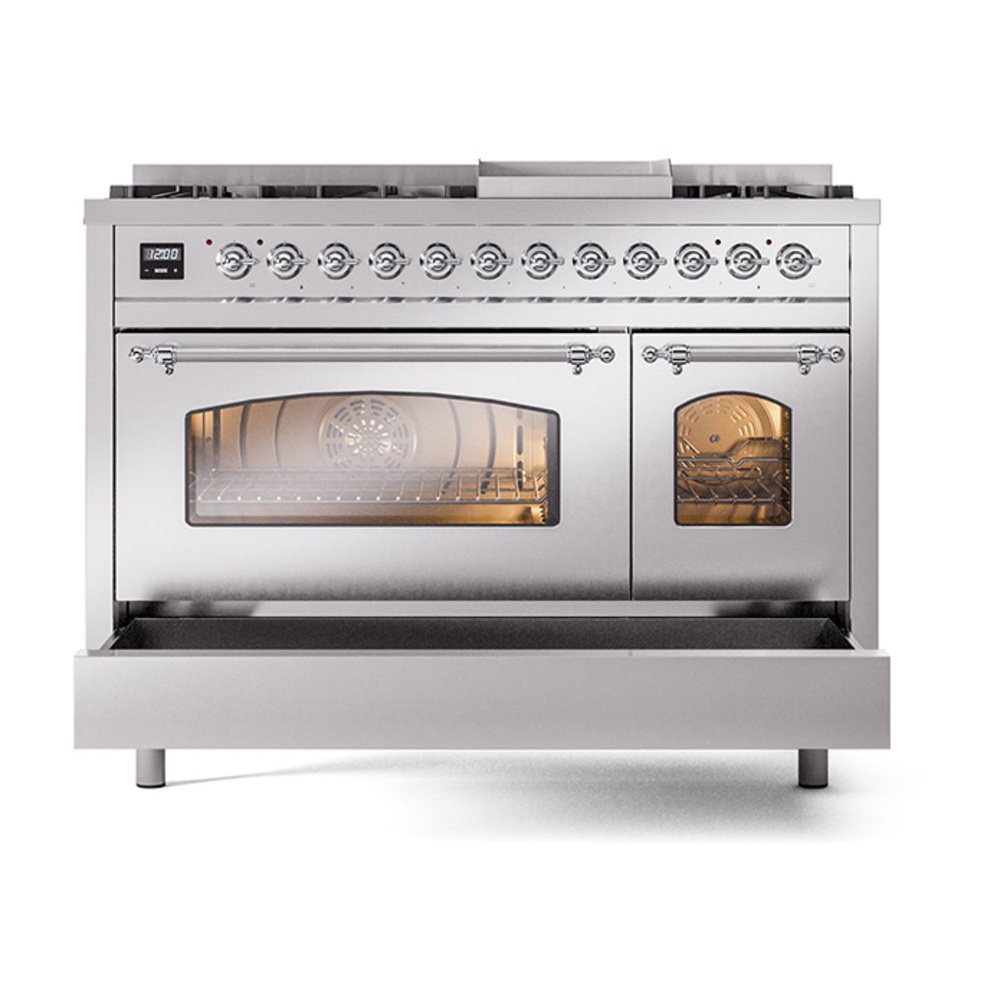 Nostalgie II 48 inch Dual Fuel Range with 5.02 cu. ft. Total Double Oven Capacity UP48FNMPSSC