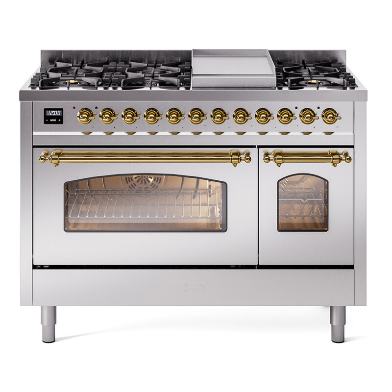 Nostalgie II 48 inch Dual Fuel Range with 5.02 cu. ft. Total Double Oven Capacity UP48FNMPSSGLP