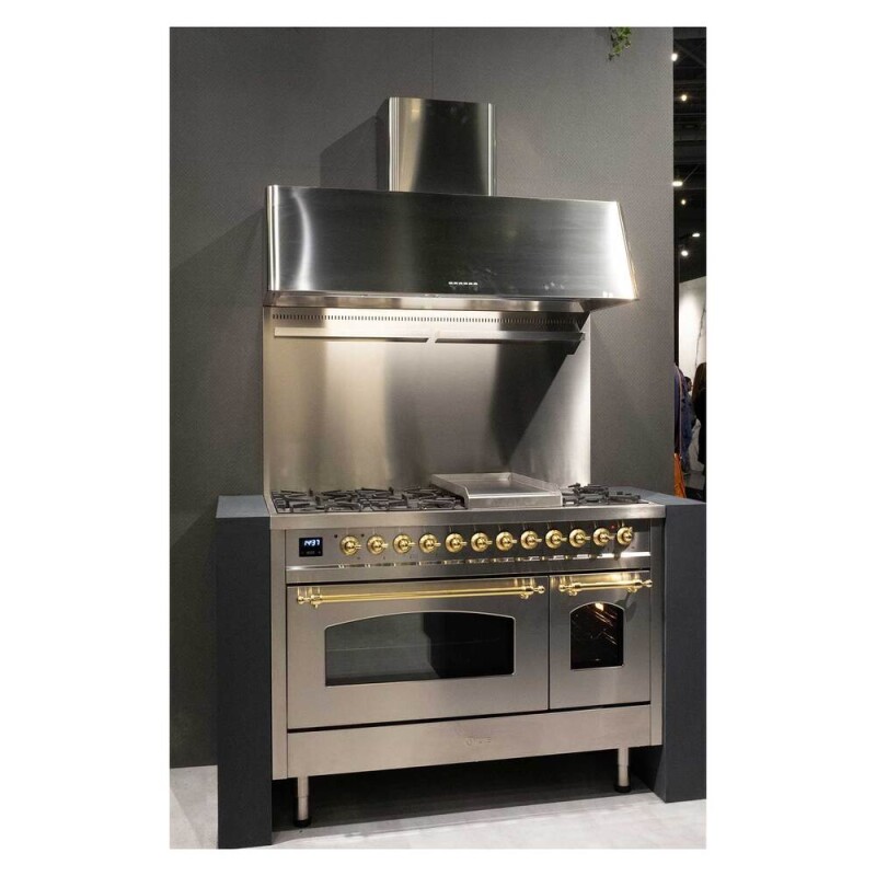 Nostalgie II 48 inch Dual Fuel Range with 5.02 cu. ft. Total Double Oven Capacity UP48FNMPSSGLP