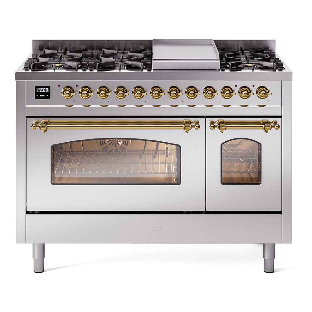 Nostalgie II 48 inch Dual Fuel Range with 5.02 cu. ft. Total Double Oven Capacity UP48FNMPSSG