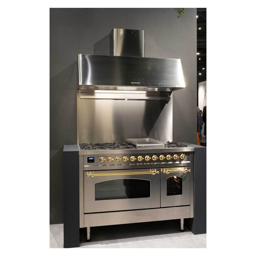 Nostalgie II 48 inch Dual Fuel Range with 5.02 cu. ft. Total Double Oven Capacity UP48FNMPSSG