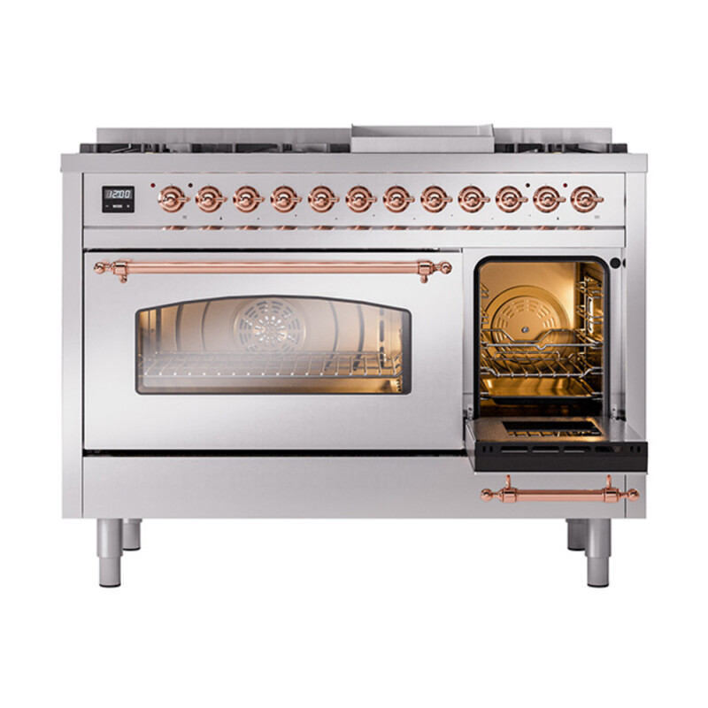 Nostalgie II 48 inch Dual Fuel Range with 5.02 cu. ft. Total Double Oven Capacity UP48FNMPSSP