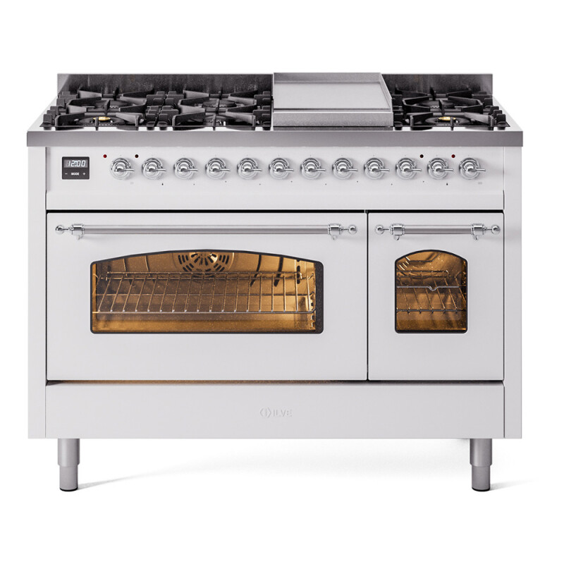 Nostalgie II 48 inch Dual Fuel Range with 5.02 cu. ft. Total Double Oven Capacity UP48FNMPWHC
