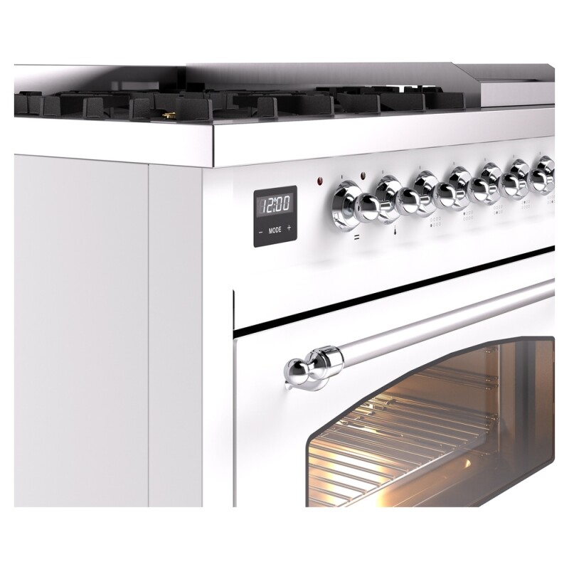 Nostalgie II 48 inch Dual Fuel Range with 5.02 cu. ft. Total Double Oven Capacity UP48FNMPWHCLP