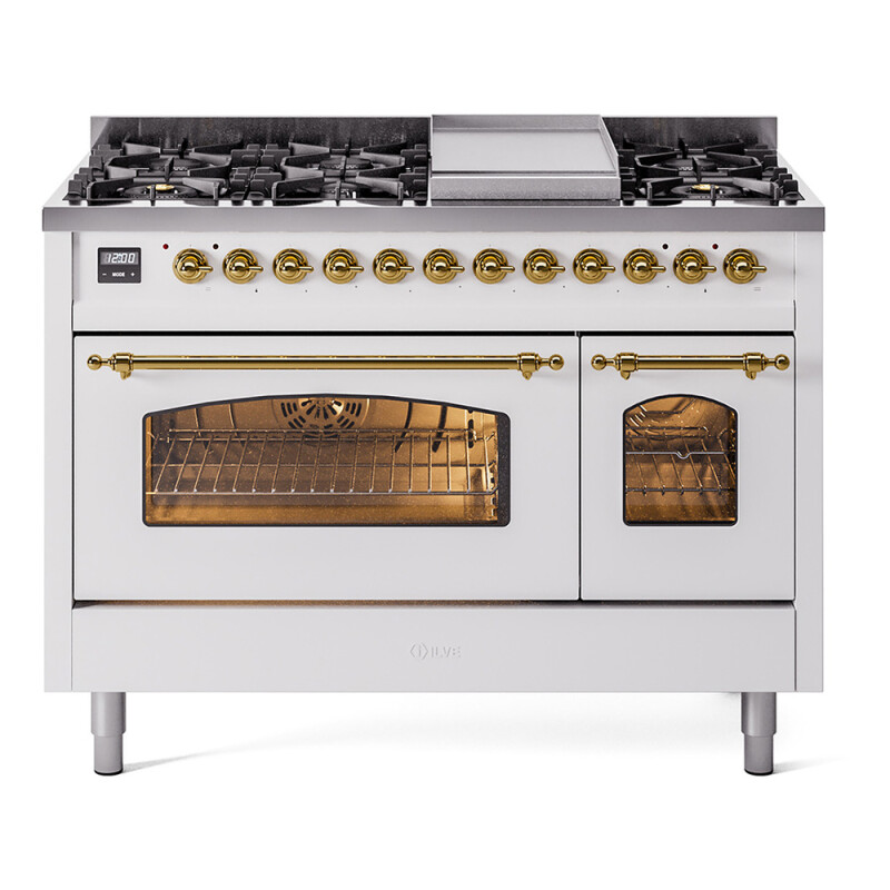 Nostalgie II 48 inch Dual Fuel Range with 5.02 cu. ft. Total Double Oven Capacity UP48FNMPWHG
