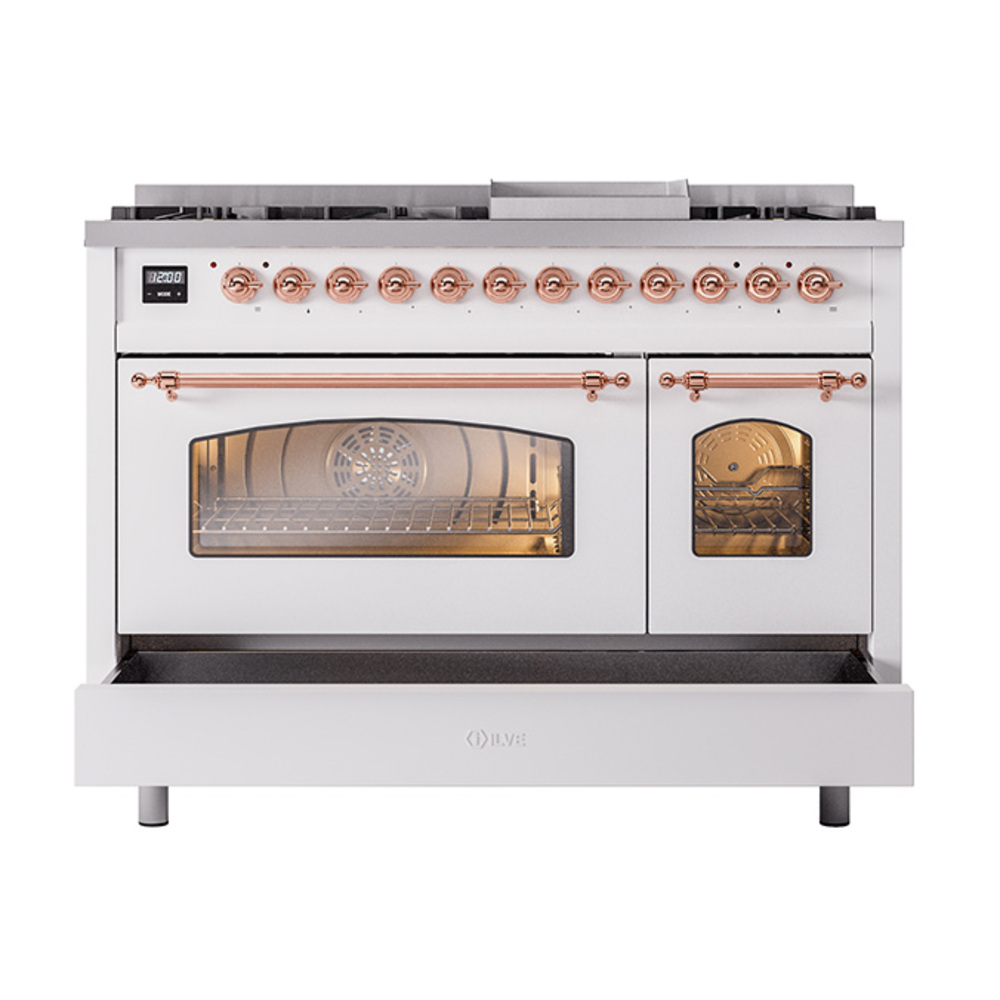 Nostalgie II 48 inch Dual Fuel Range with 5.02 cu. ft. Total Double Oven Capacity UP48FNMPWHP