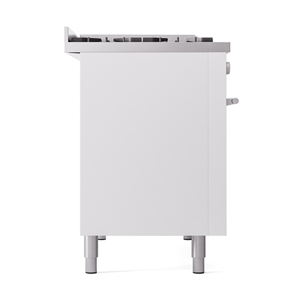 Professional Plus II 48 UP48FQMPWH Freestanding Dual Fuel Range with 8 Sealed Burners with Griddle Double Oven with Solid Door with Stainless Steel knobs UP48FQMPWH