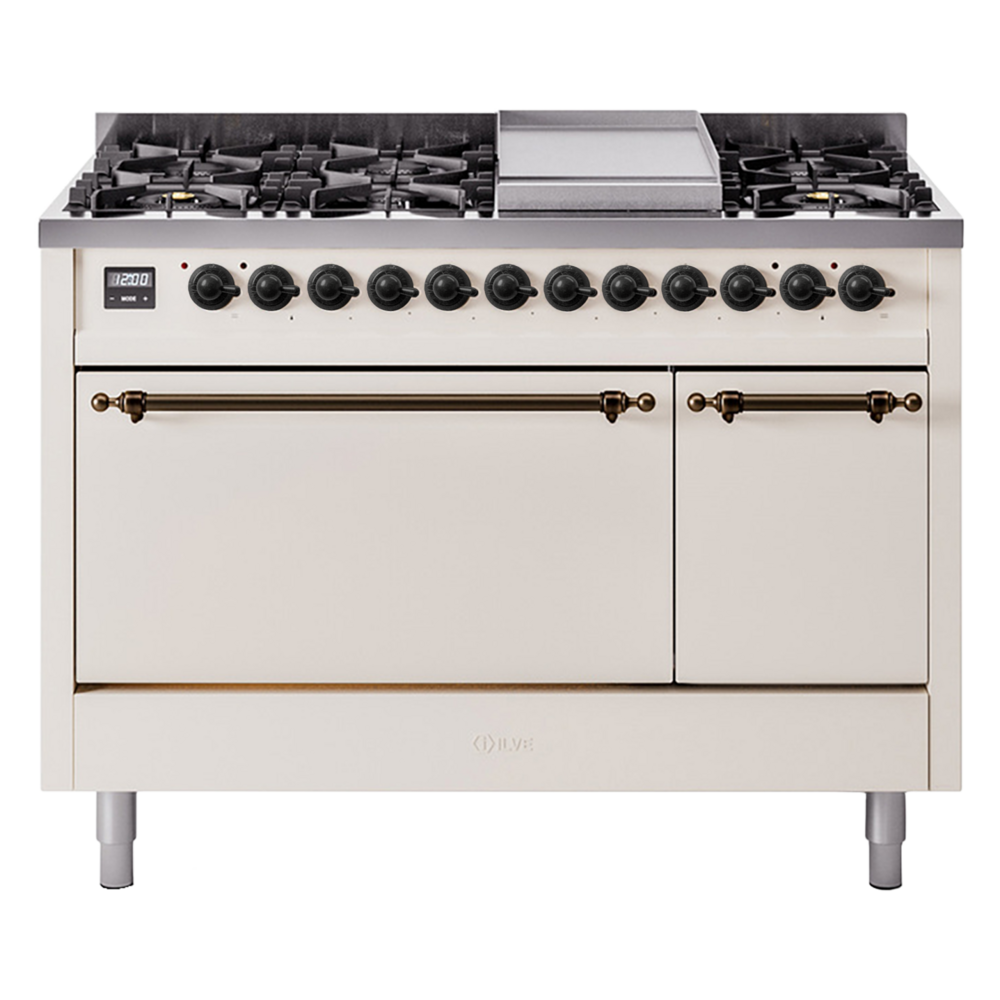 Nostalgie II 48 inch Dual Fuel Range with 5.02 cu. ft. Total Double Oven Capacity UP48FQNMPAWBLP