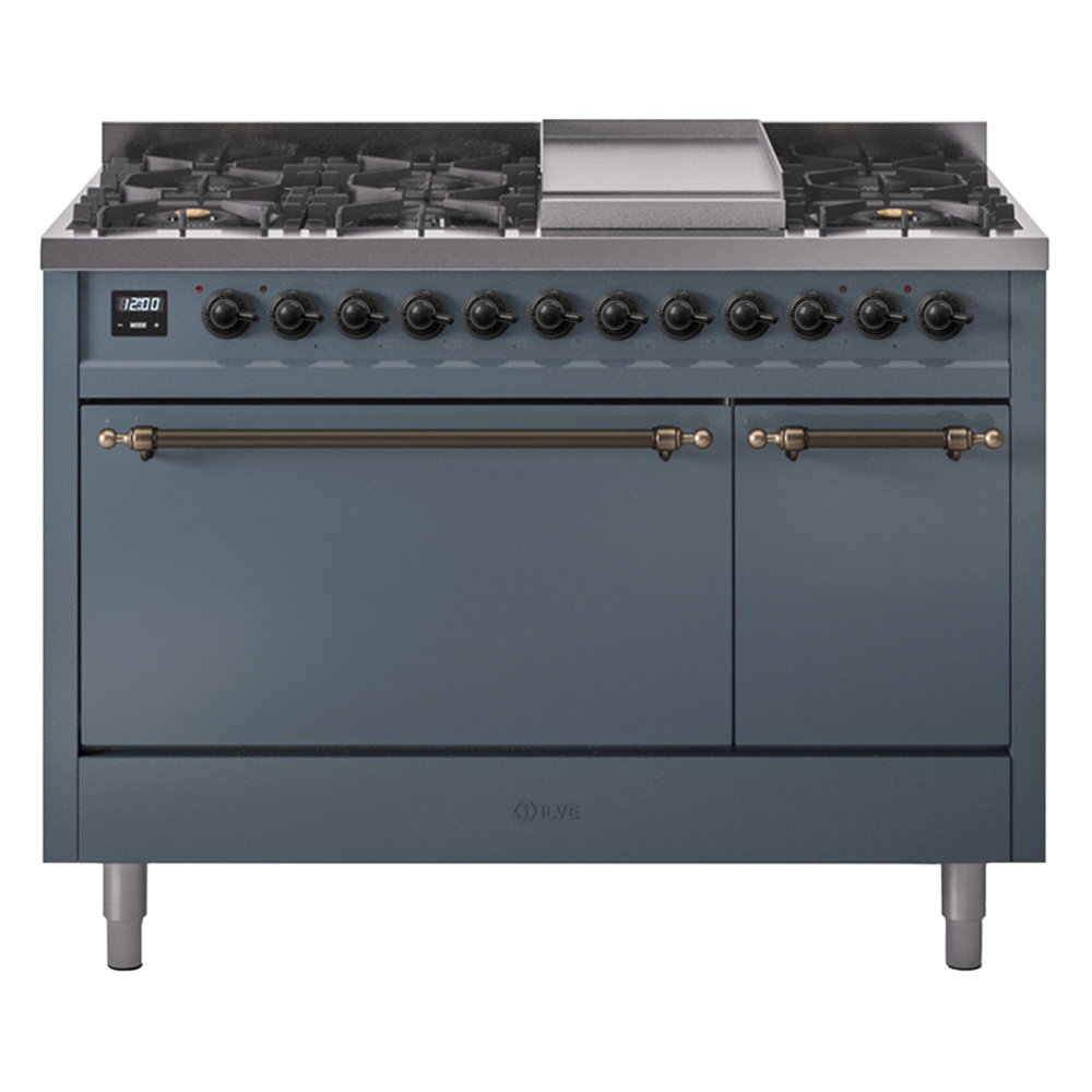 Nostalgie II 48 inch Dual Fuel Range with 5.02 cu. ft. Total Double Oven Capacity UP48FQNMPBGBLP
