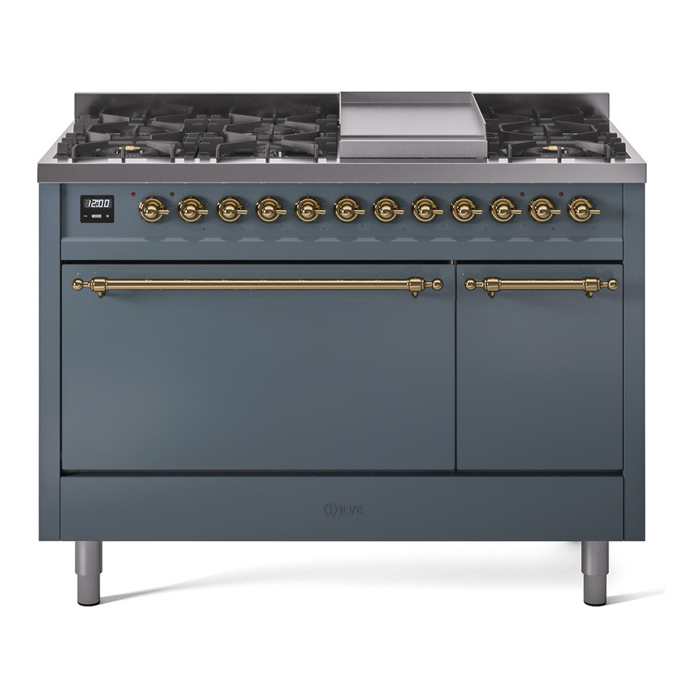 Nostalgie II 48 inch Dual Fuel Range with 5.02 cu. ft. Total Double Oven Capacity UP48FQNMPBGGLP
