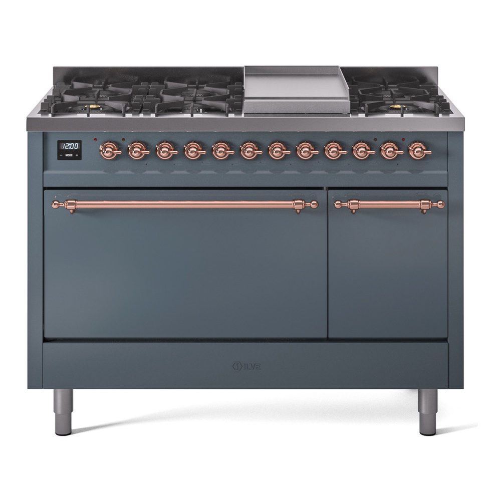 Nostalgie II 48 inch Dual Fuel Range with 5.02 cu. ft. Total Double Oven Capacity UP48FQNMPBGPLP
