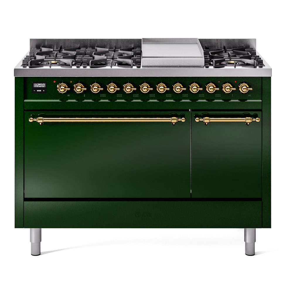 Nostalgie II 48 inch Dual Fuel Range with 5.02 cu. ft. Total Double Oven Capacity UP48FQNMPEGG