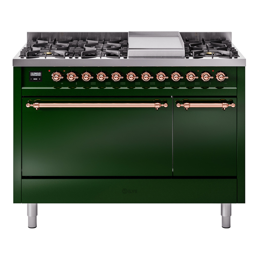 Nostalgie II 48 inch Dual Fuel Range with 5.02 cu. ft. Total Double Oven Capacity UP48FQNMPEGPLP