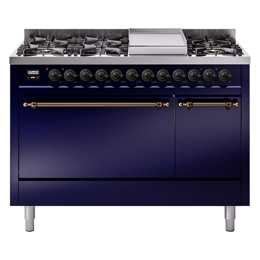 Nostalgie II 48 inch Dual Fuel Range with 5.02 cu. ft. Total Double Oven Capacity UP48FQNMPMBB