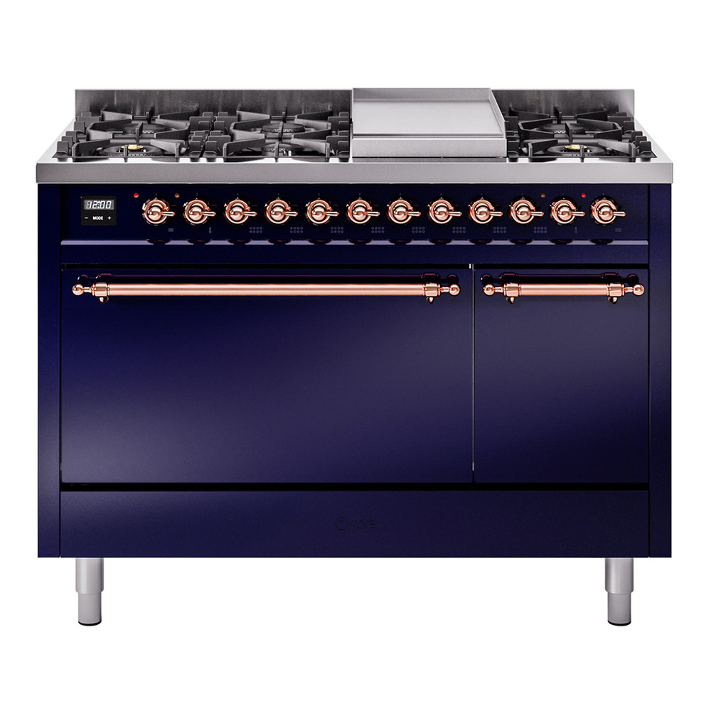 Nostalgie II 48 inch Dual Fuel Range with 5.02 cu. ft. Total Double Oven Capacity UP48FQNMPMBPLP