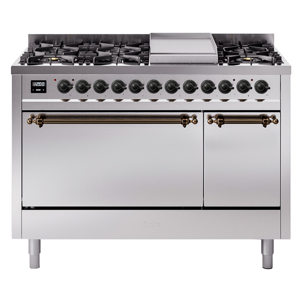 Nostalgie II 48 inch Dual Fuel Range with 5.02 cu. ft. Total Double Oven Capacity UP48FQNMPSSBLP