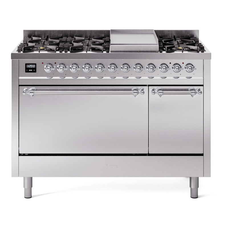Nostalgie II 48 inch Dual Fuel Range with 5.02 cu. ft. Total Double Oven Capacity UP48FQNMPSSCLP