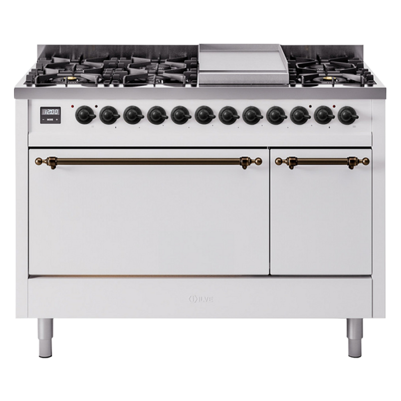 Nostalgie II 48 inch Dual Fuel Range with 5.02 cu. ft. Total Double Oven Capacity UP48FQNMPWHBLP
