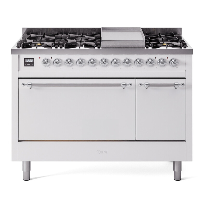 Nostalgie II 48 inch Dual Fuel Range with 5.02 cu. ft. Total Double Oven Capacity UP48FQNMPWHCLP