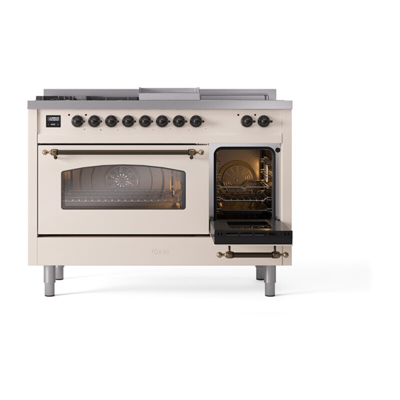 Nostalgie II 48 inch Dual Fuel Range with 5.02 cu. ft. Total Double Oven Capacity UP48FSNMPAWB