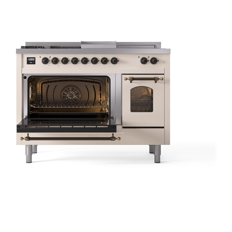 Nostalgie II 48 inch Dual Fuel Range with 5.02 cu. ft. Total Double Oven Capacity UP48FSNMPAWBLP