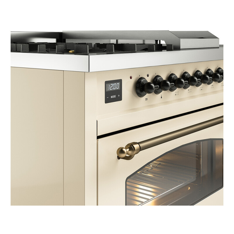 Nostalgie II 48 inch Dual Fuel Range with 5.02 cu. ft. Total Double Oven Capacity UP48FSNMPAWBLP