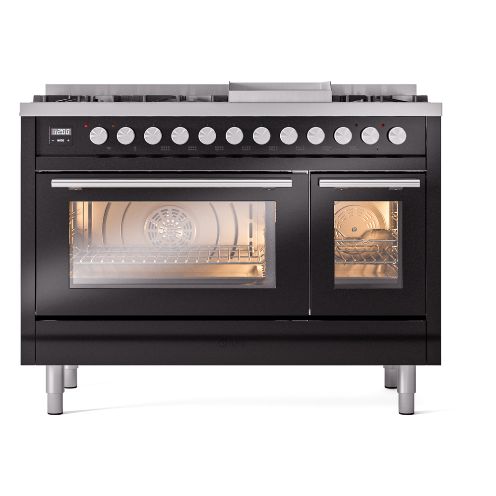 Professional Plus II 48 inch Dual Fuel Range UP48FWMPBKLP