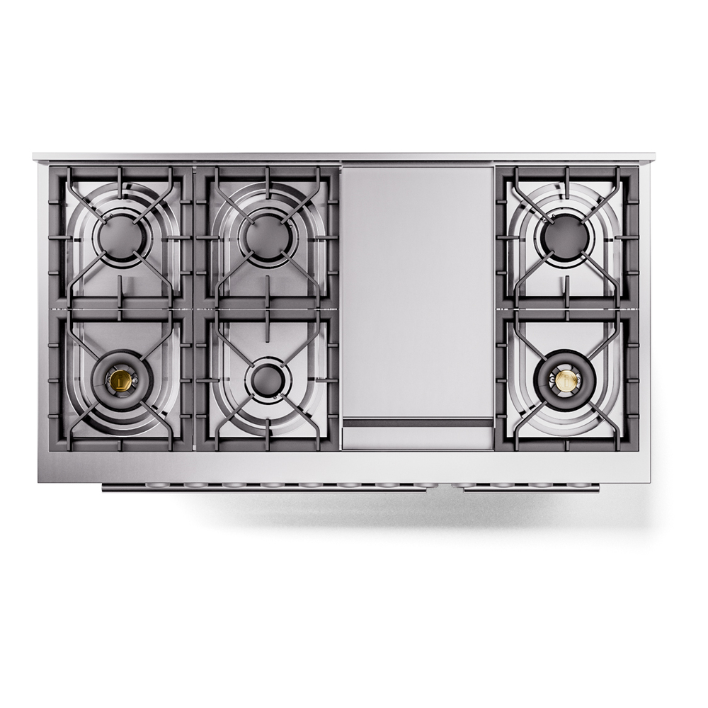 Professional Plus II 48 UP48FWMPMG Freestanding Dual Fuel Range with 8 Sealed Burners with Griddle Double Oven with Triple Glass Door with Stainless Steel knobs UP48FWMPMGLP
