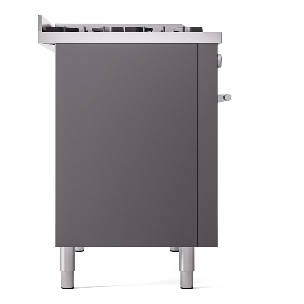 Professional Plus II 48 UP48FWMPMG Freestanding Dual Fuel Range with 8 Sealed Burners with Griddle Double Oven with Triple Glass Door with Stainless Steel knobs UP48FWMPMGLP