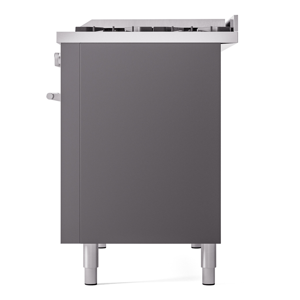 Professional Plus II 48 UP48FWMPMG Freestanding Dual Fuel Range with 8 Sealed Burners with Griddle Double Oven with Triple Glass Door with Stainless Steel knobs UP48FWMPMGLP