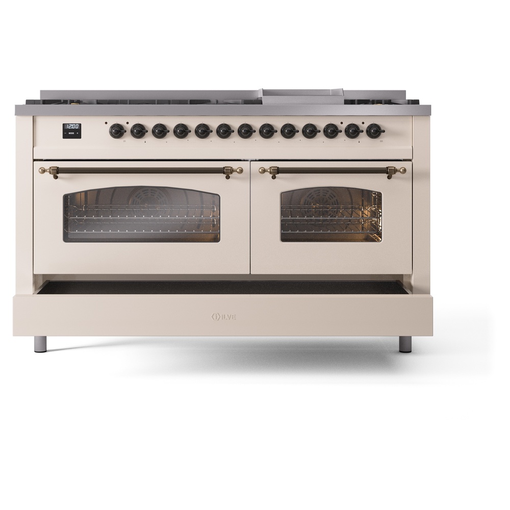 Nostalgie II 60 inch Dual Fuel Range with 5.8 cu. ft. Total Double Oven Capacity UP60FNMPAWBLP