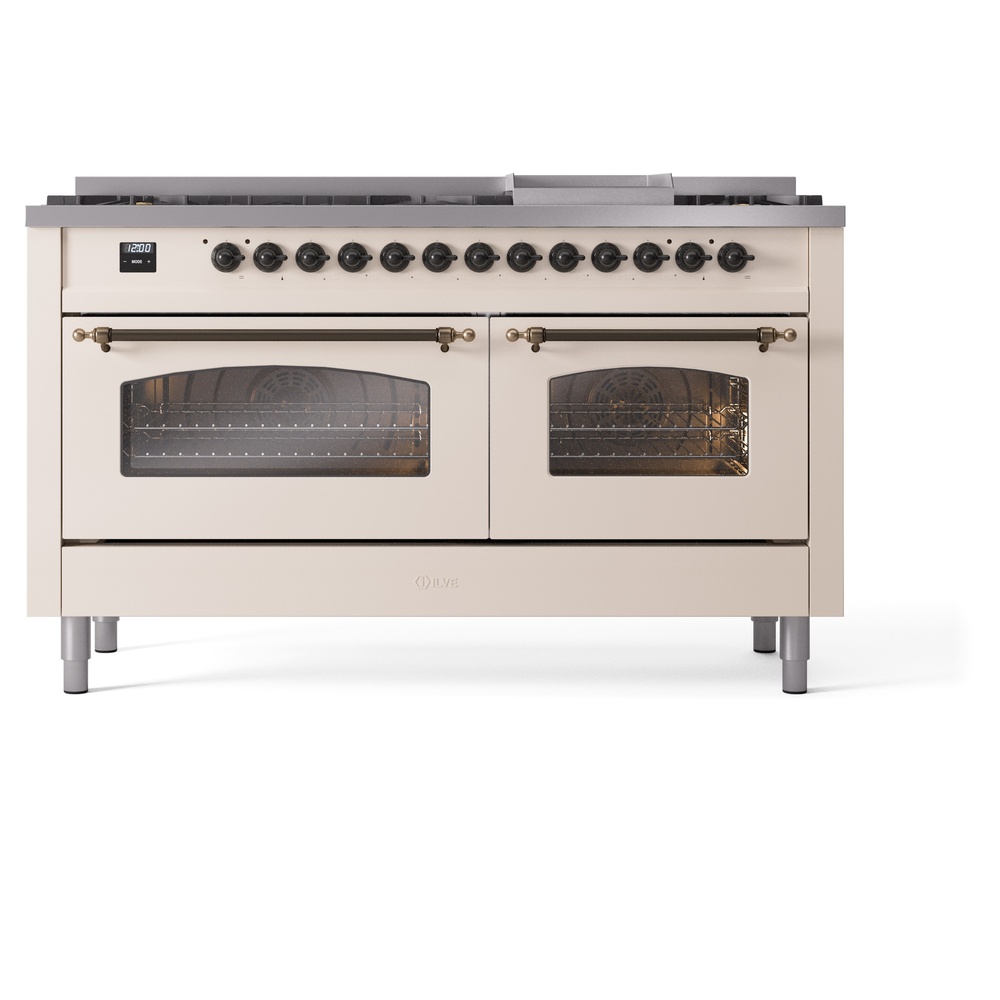 Nostalgie II 60 inch Dual Fuel Range with 5.8 cu. ft. Total Double Oven Capacity UP60FNMPAWB